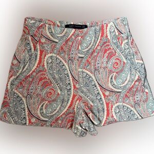 Zara Woman Paisley Pocketed Shorts